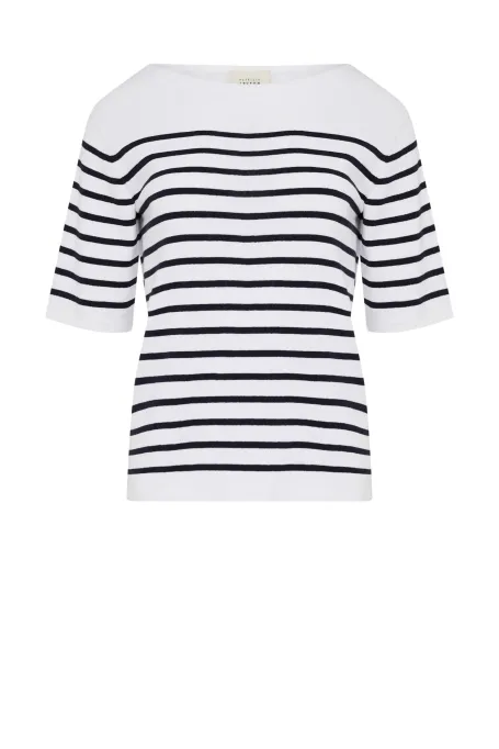 Halenka s hedvábím v pruzích