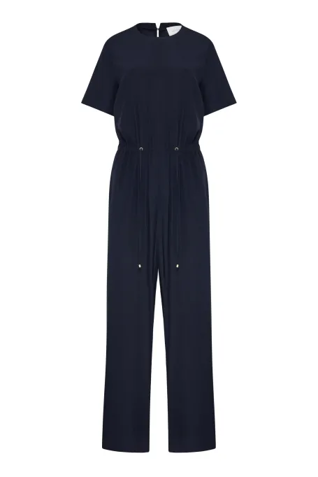 Námořnicky modrý overal z hedvábí