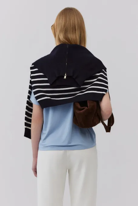 Bledě modrá blůzka s hedvábím Brigitte