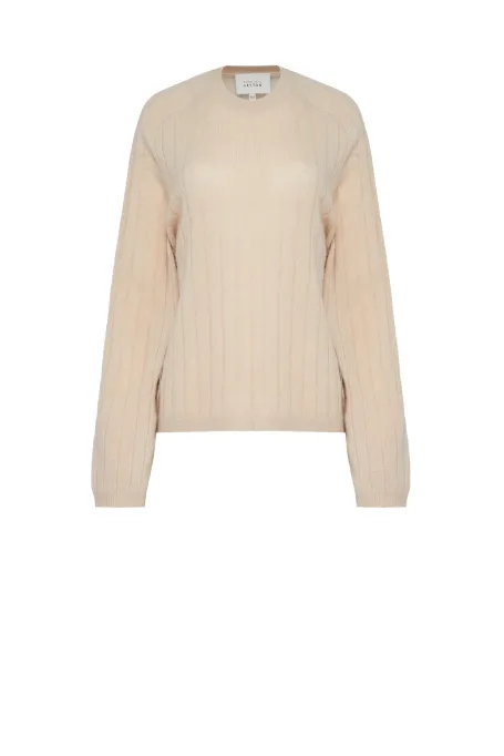 Bežová blůza s kašmírem v pruhu