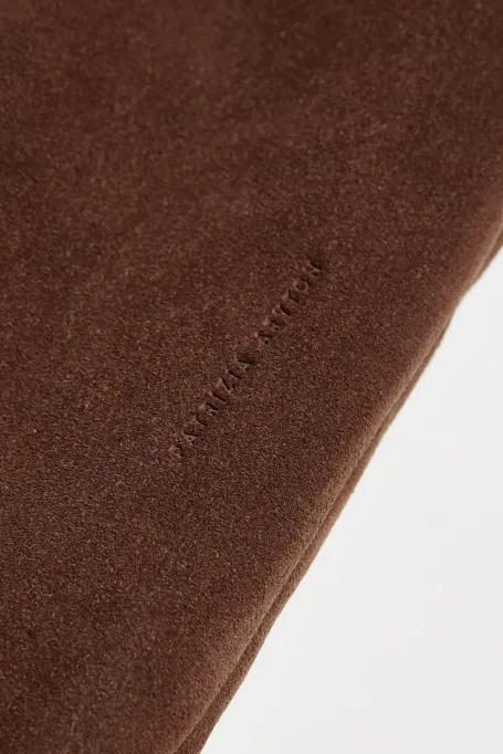 Hnědá taška z přírodní semišové kůže