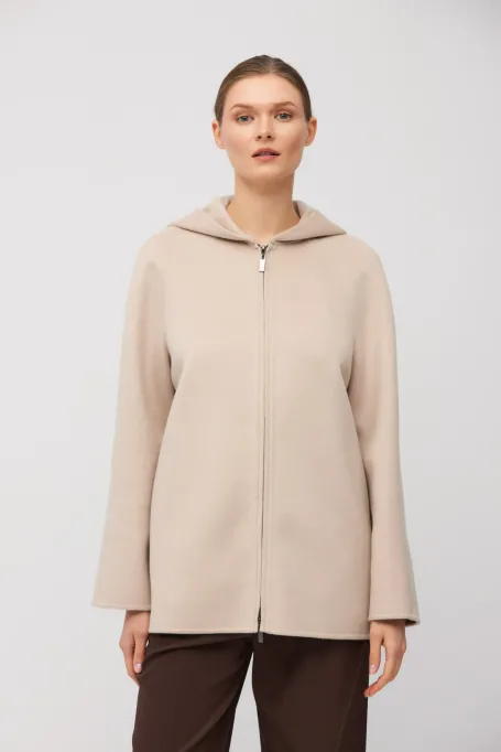 Kurtka z tkaniny doubleface z vlnou a hedvábím