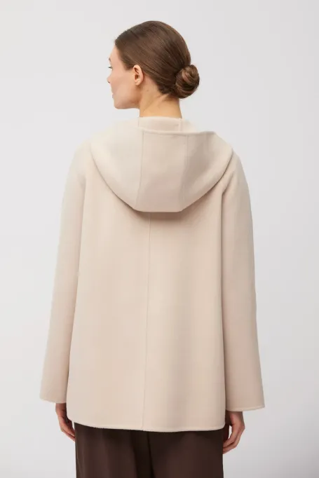 Kurtka z tkaniny doubleface z vlnou a hedvábím