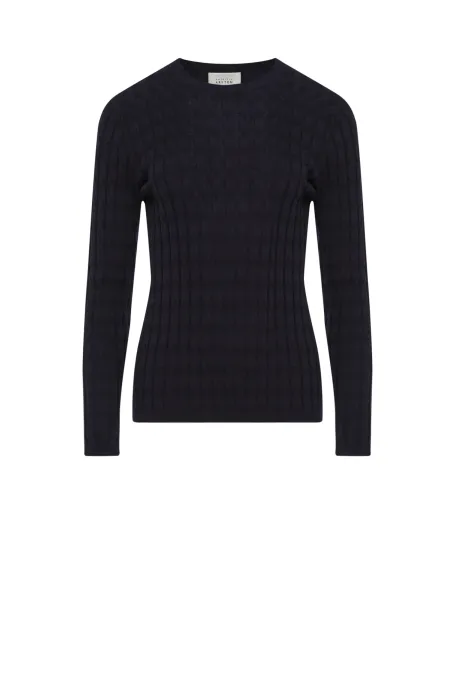 Granátová přiléhavá blůza z merino vlny