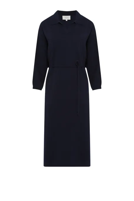 Granátová polo šaty s kašmírem a merino vlnou