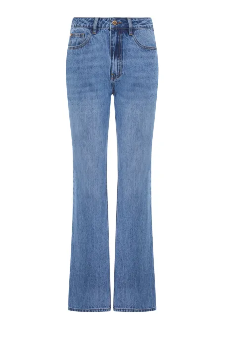 Jeansy bootcut z wysokim stanem