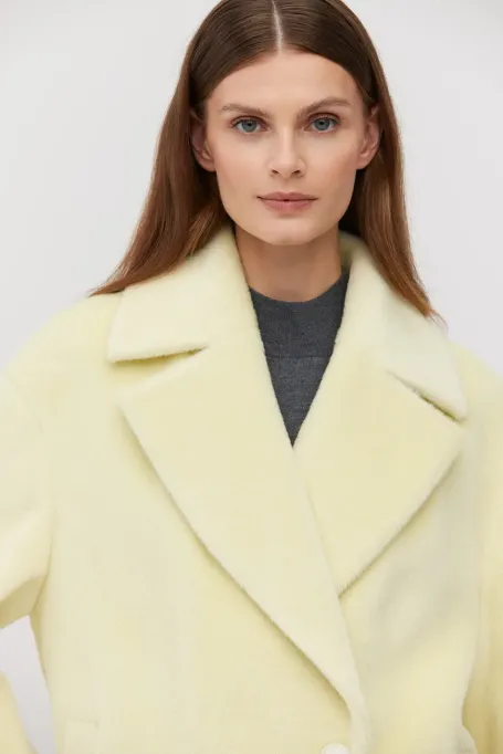 Bunda s vlnou baby suri alpaky