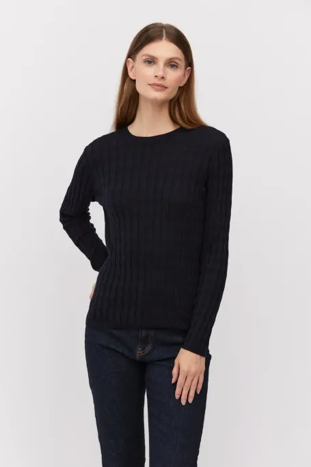 Granátová přiléhavá blůza z merino vlny