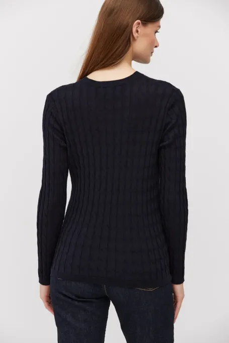 Granátová přiléhavá blůza z merino vlny