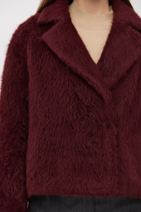 Třešňová bunda s alpakou a jehněčí vlnou