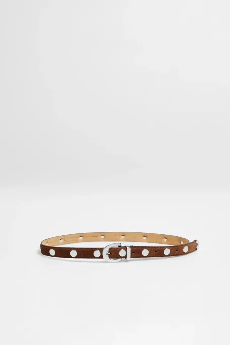 Zamszový pásek s hroty