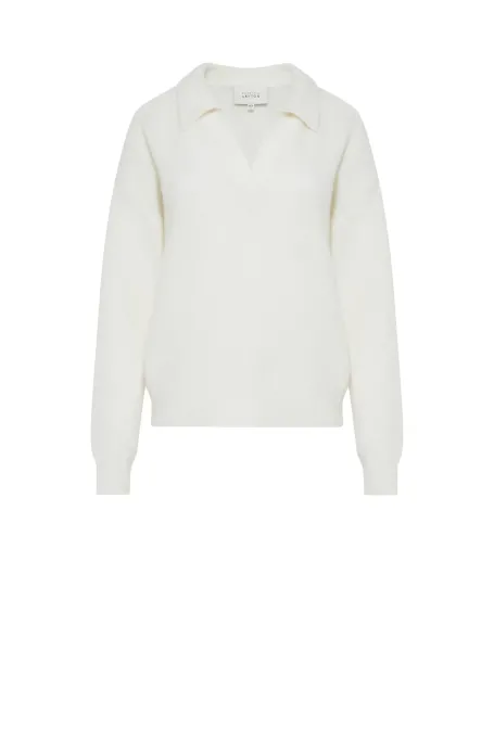 Krémový svetr s alpaku vlnou