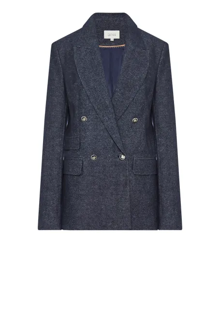 Granátový blejzr k obleku s lnem a kašmírem