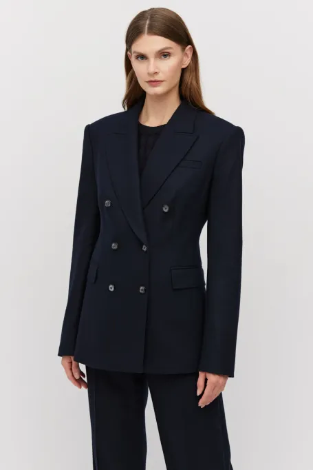 Granátový sak k obleku s kašmírem