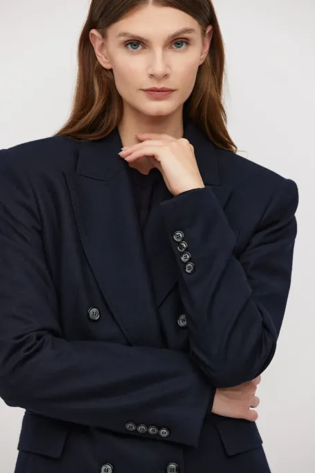 Granátový sak k obleku s kašmírem