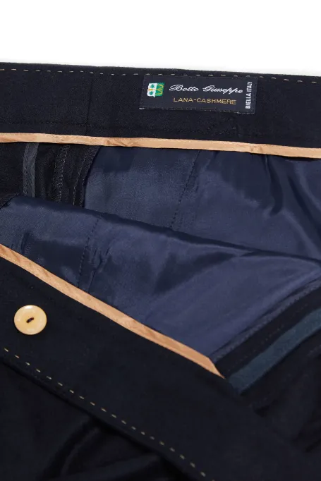 Granátové kalhoty k obleku z kašmíru