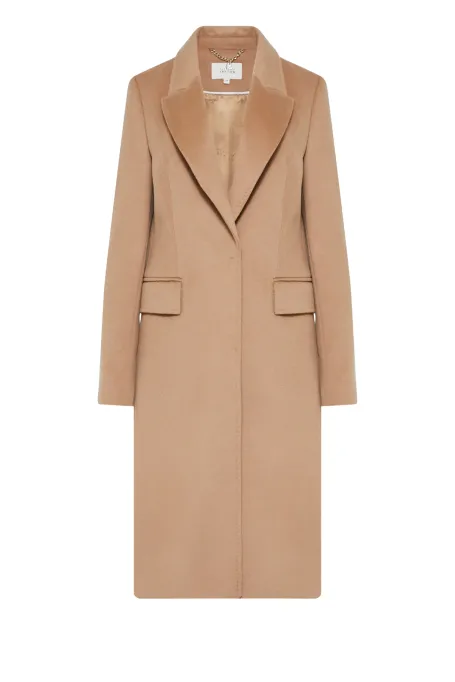 Kamelový vlněný plášť diplomatka