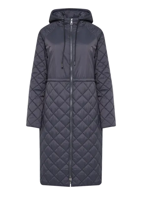 Šedá bunda s velbloudí vlnou