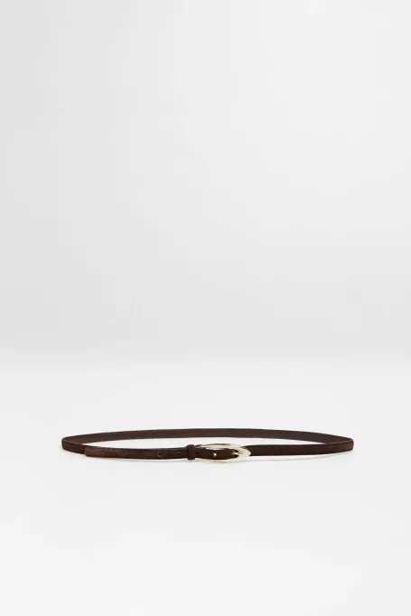 Hnědý pásek z přírodní kůže
