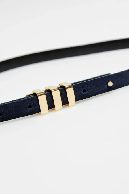 Granátový pásek z nubukové kůže