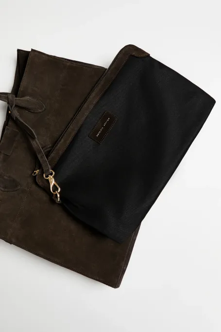 Velká taška z nubukové kůže