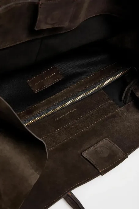 Velká taška z nubukové kůže