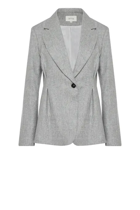 Šedý blejzr k obleku z kašmíru