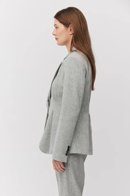 Šedý blejzr k obleku z kašmíru