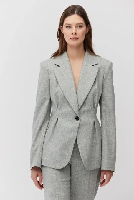 Šedý blejzr k obleku z kašmíru