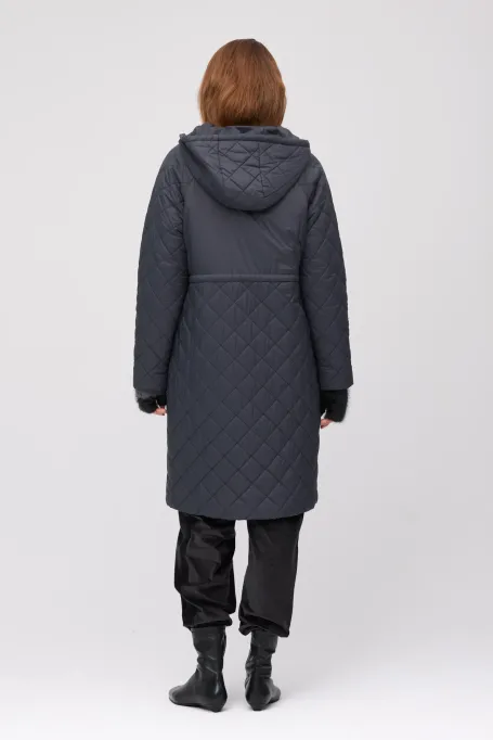 Šedá bunda s velbloudí vlnou