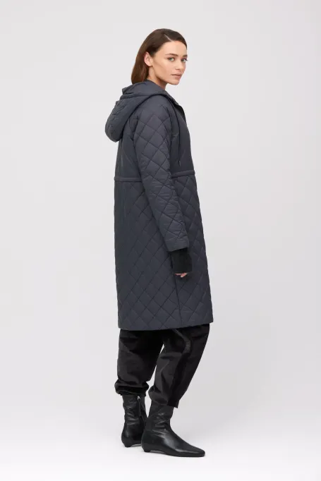 Šedá bunda s velbloudí vlnou