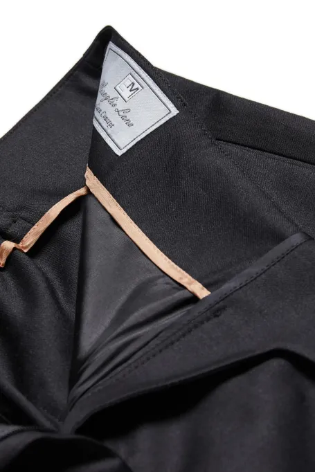 Černé kalhoty z vlny typu culotte