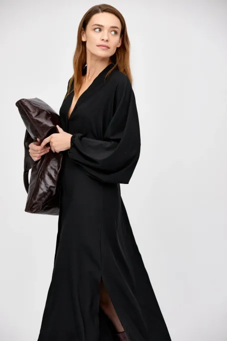 Černé hedvábné šaty - Patrizia Aryton