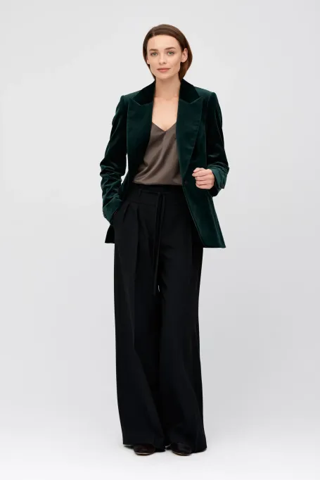 Sametový jednobarevný sako - Patrizia Aryton