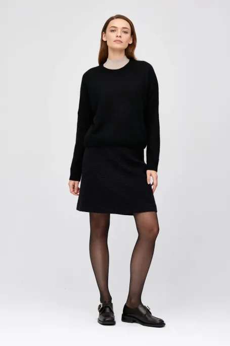 Černý svetr z kašmíru a hedvábí - Patrizia Aryton