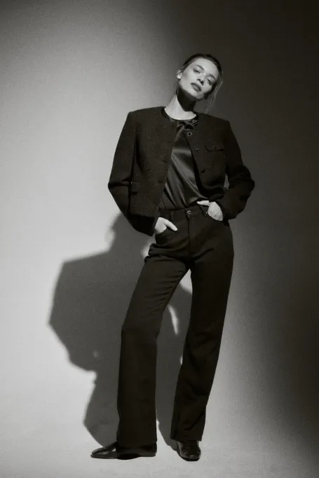 Černé džíny s rovnou nohavicí - Patrizia Aryton