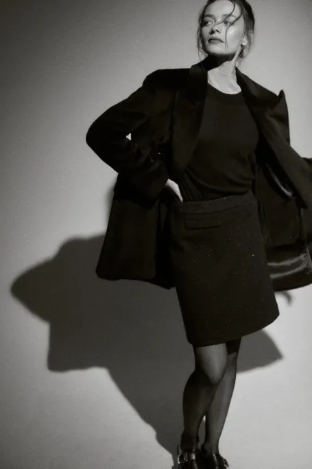 Mini sukně s vlnou - Patrizia Aryton