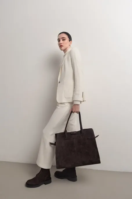 Šněrovací kotníkové boty z nubukové kůže - Patrizia Aryton