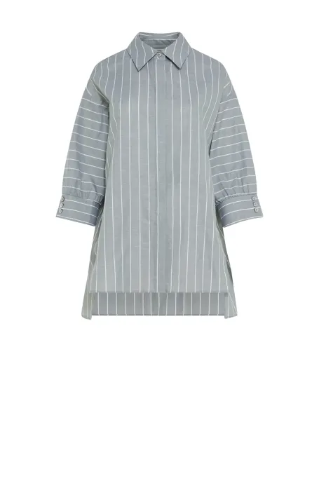 Volná košile z lnu a bavlny