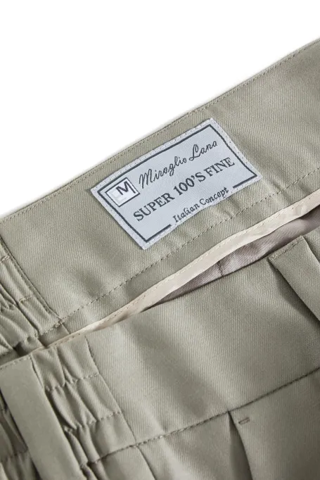 Zelené vlněné kalhoty