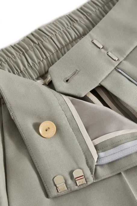 Zelené vlněné kalhoty