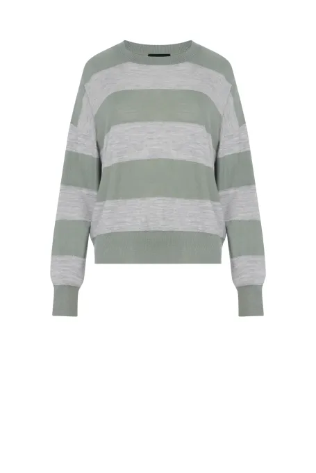 Pruhovaná halenka s kašmírem a hedvábím