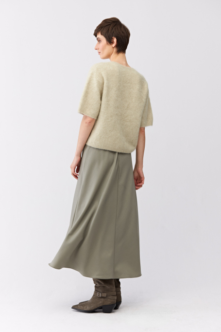 Vlněná midi sukně