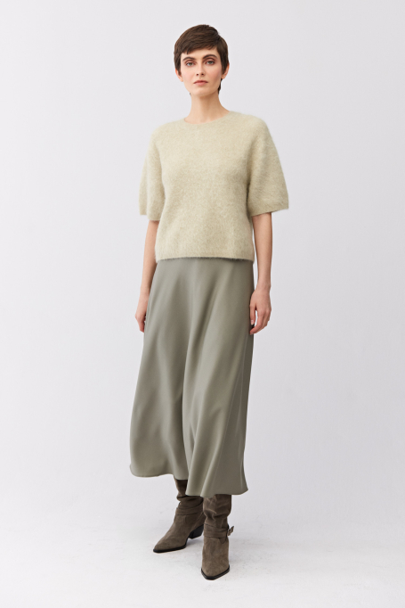 Vlněná midi sukně