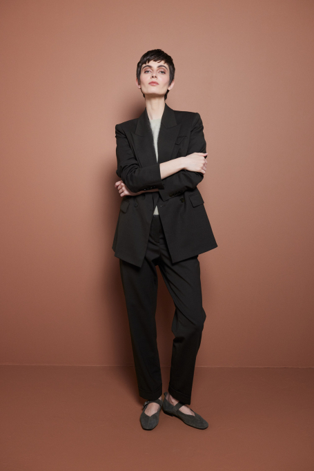 Vlněné kalhoty k obleku