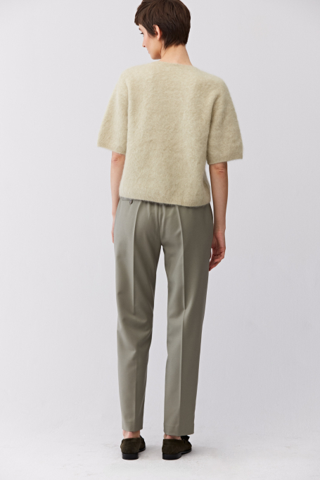 Zelené vlněné kalhoty