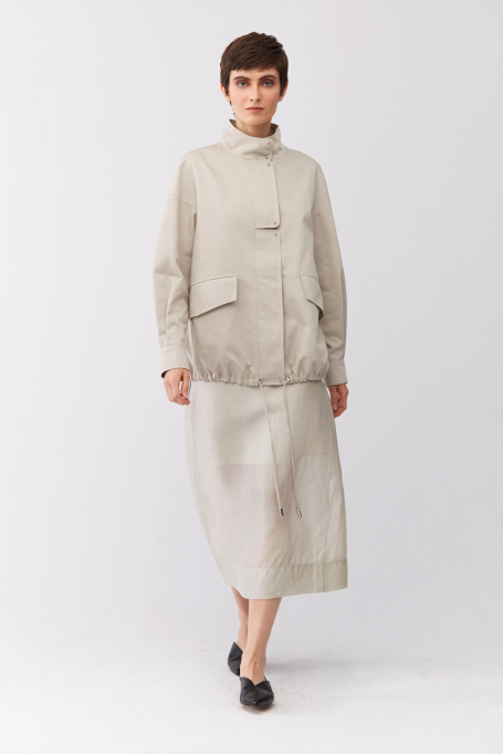 Transparentní sukně s příměsí hedvábí