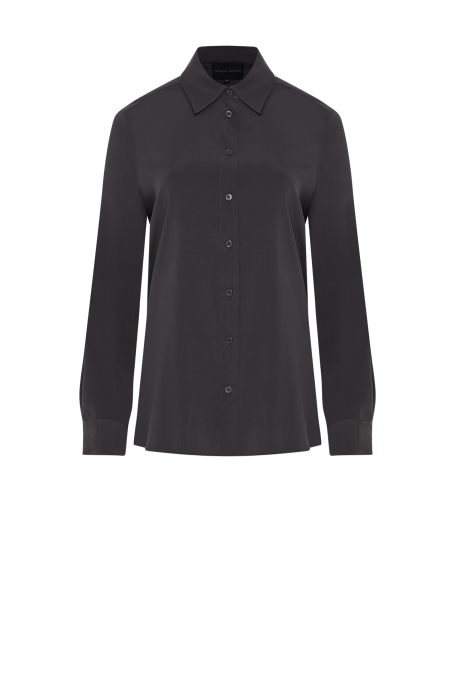 Šedá hedvábná košile