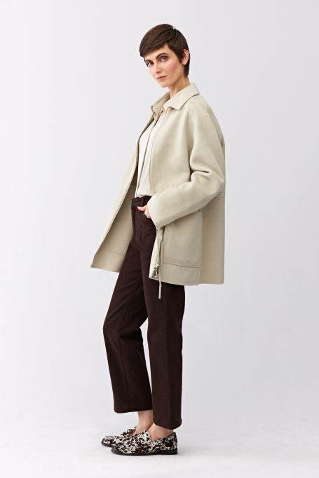 Doubleface bunda s hedvábím