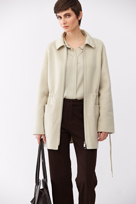 Doubleface bunda s hedvábím